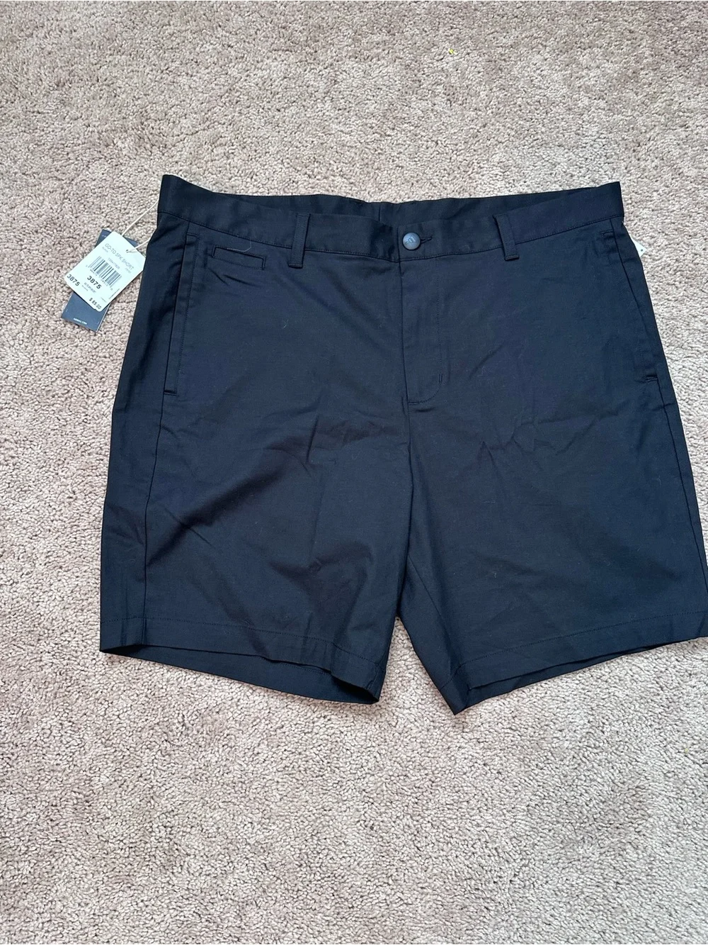 adidas Men's Black Flat Front Athletic Shorts